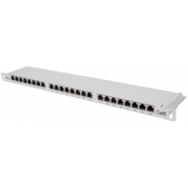 Patch panel 24P C6 0,5U szary