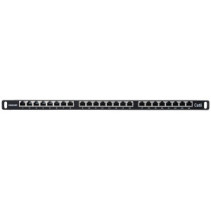 Patch panel 24P C6 0,5U czarny