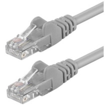 Patchcord Cat6 UTP 0,3m 100% CU szary