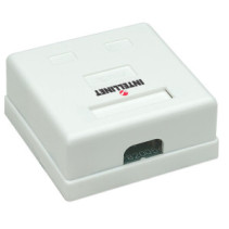 Gniazdo natynkowe 2x RJ45 Cat5e UTP beżowe