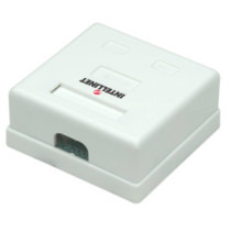 Gniazdo natynkowe 2x RJ45 Cat5e UTP beżowe