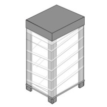 Szafa stojąca złożona 27U 600x400 rack 19 drzwi szklane