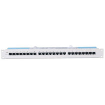 Patch panel 1U Cat5e STP, 24 porty RJ45, szary