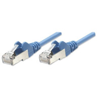 Patchcord Cat5e SFTP 7,5m 100% CU niebieski