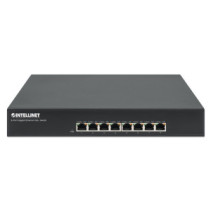 Switch 8x RJ45 Gigabit PoE+ 140W, metal, 19"