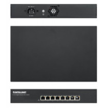 Switch 8x RJ45 Gigabit PoE+ 140W, metal, 19"