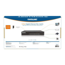 Switch 8x RJ45 Gigabit PoE+ 140W, metal, 19"